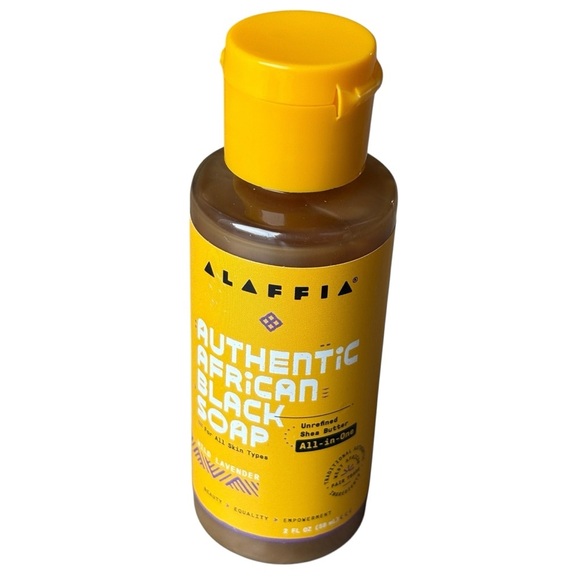 Alaffia Authentic African Black Soap Wild Lavender 2 oz TRAVEL Size - Picture 3 of 3